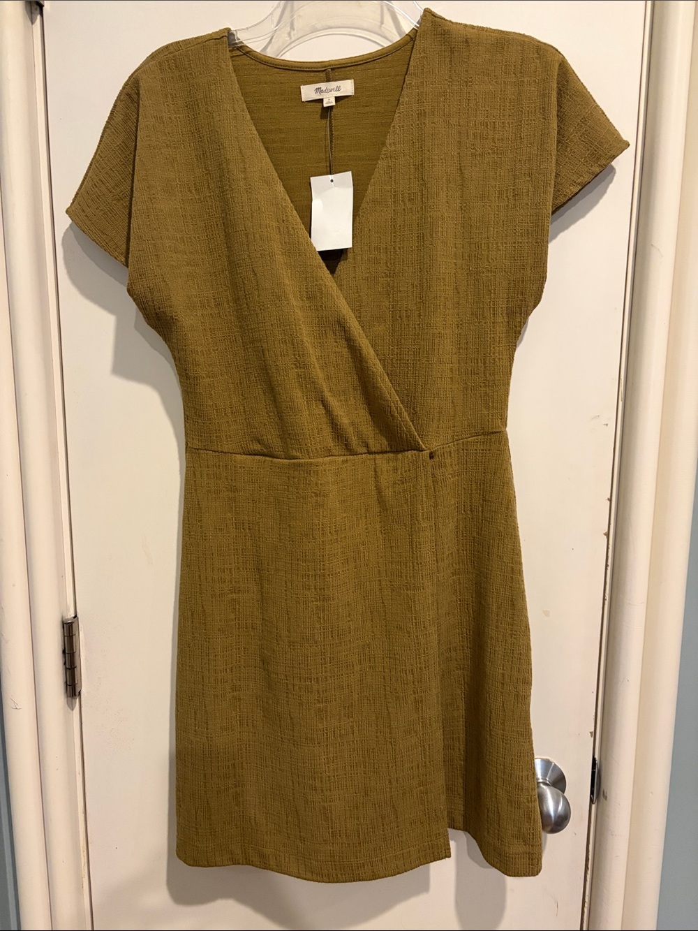 Madewell Brand Olive Wrap-Front Women’s Dress